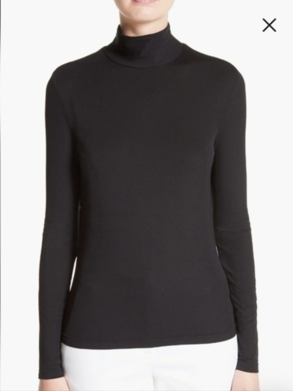 St. John Women’s Nuda Turtleneck Jersey Top black XL